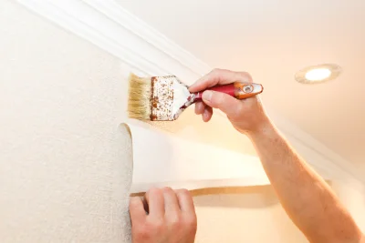Pose de papier peint à Calamane — revêtements muraux et toiles de verre